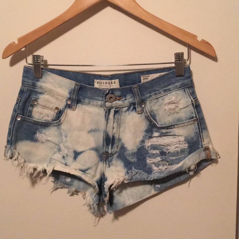Bullhead Denim Acid Wash Shorts